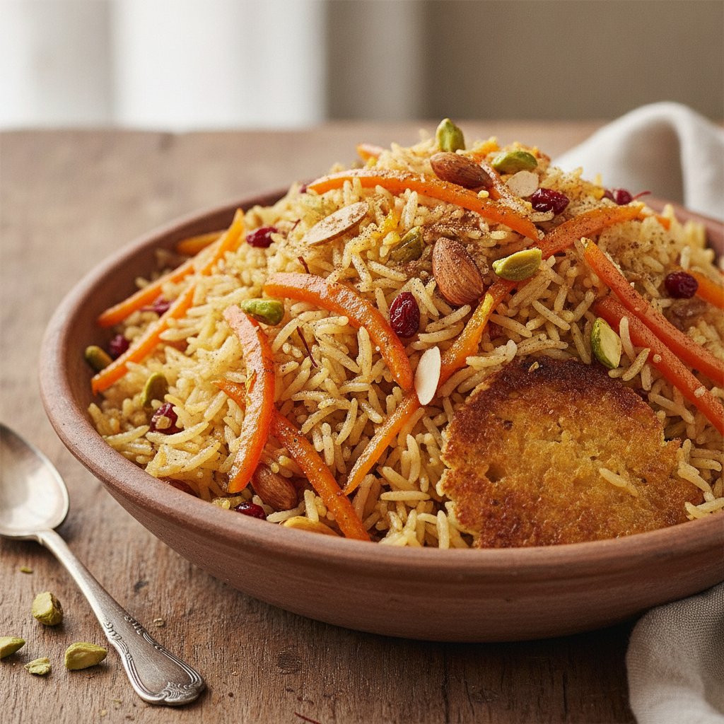 Jeweled Rice with Carrots and Orange Peel