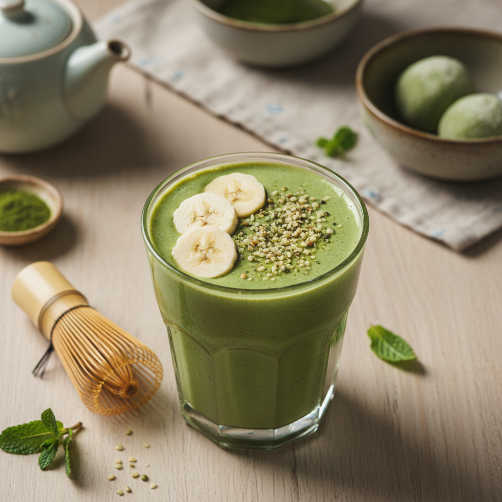 Matcha Banana Hemp Smoothie