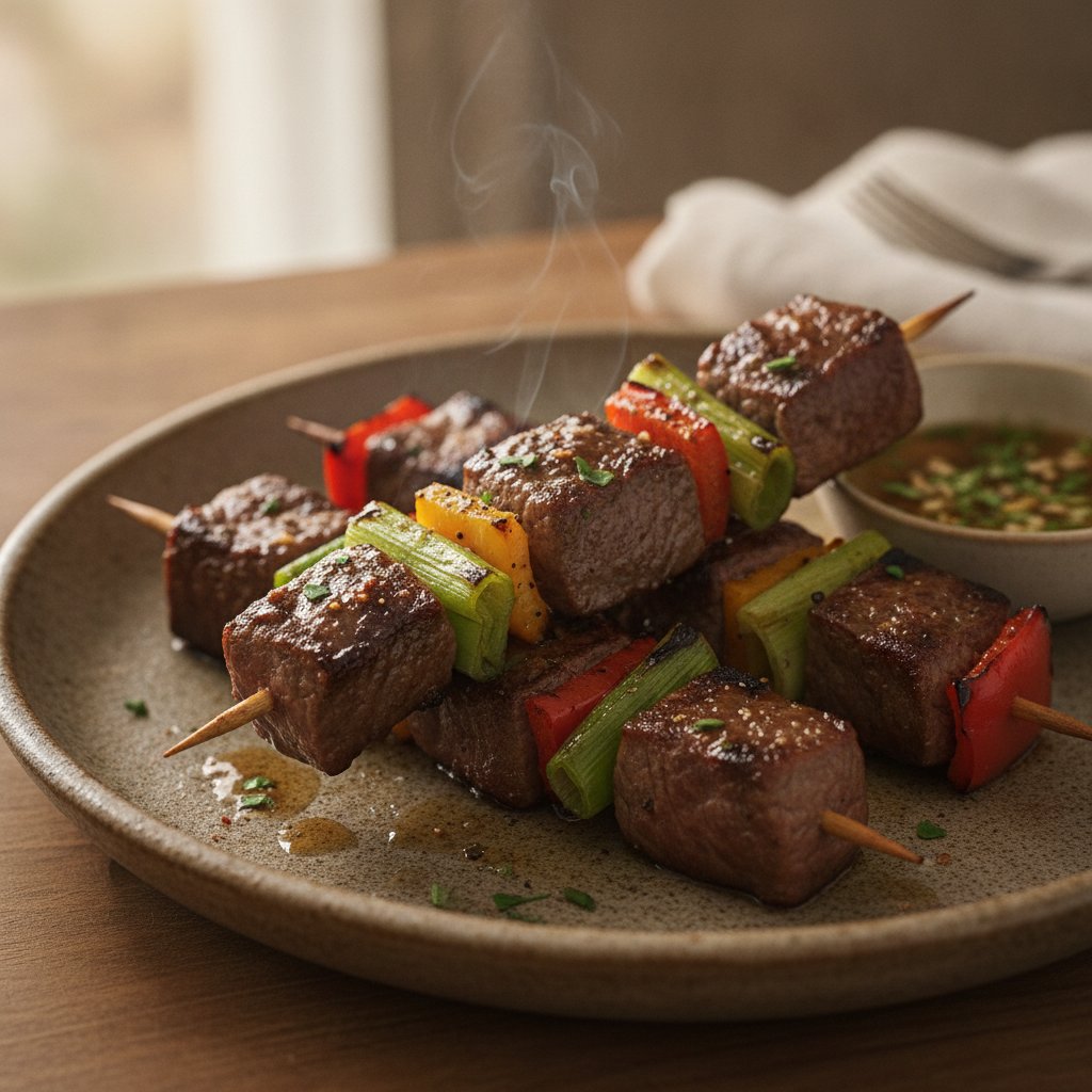 Grilled Beef Skewers (Low-Calorie)
