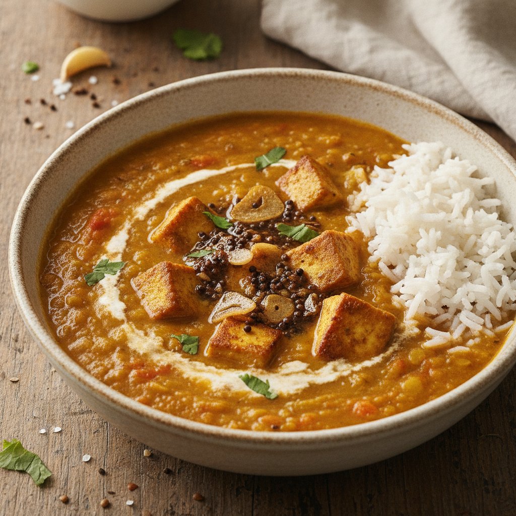 Red Lentil Soup with Fried Spices (High-Protein)