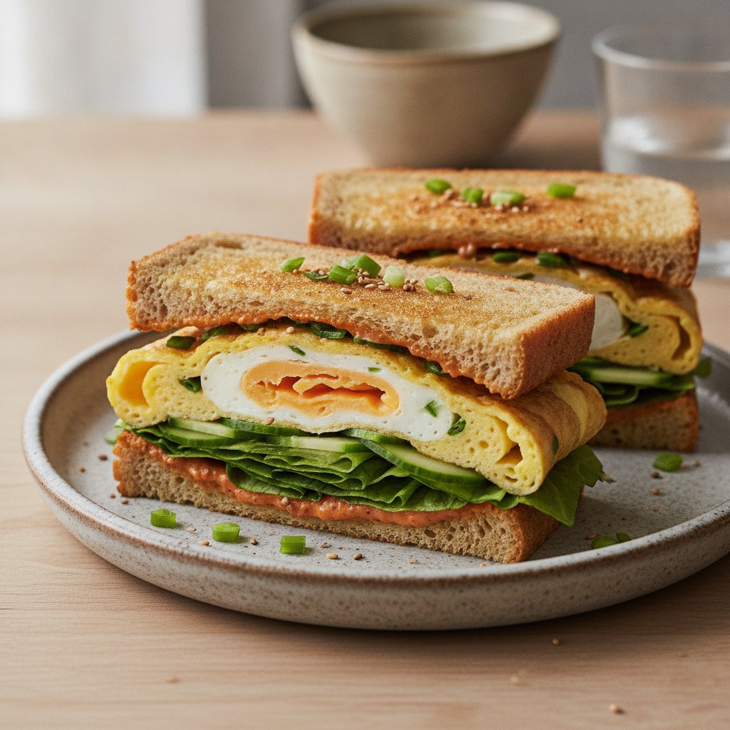 Korean Style Egg Sandwich (Gluten-Free)
