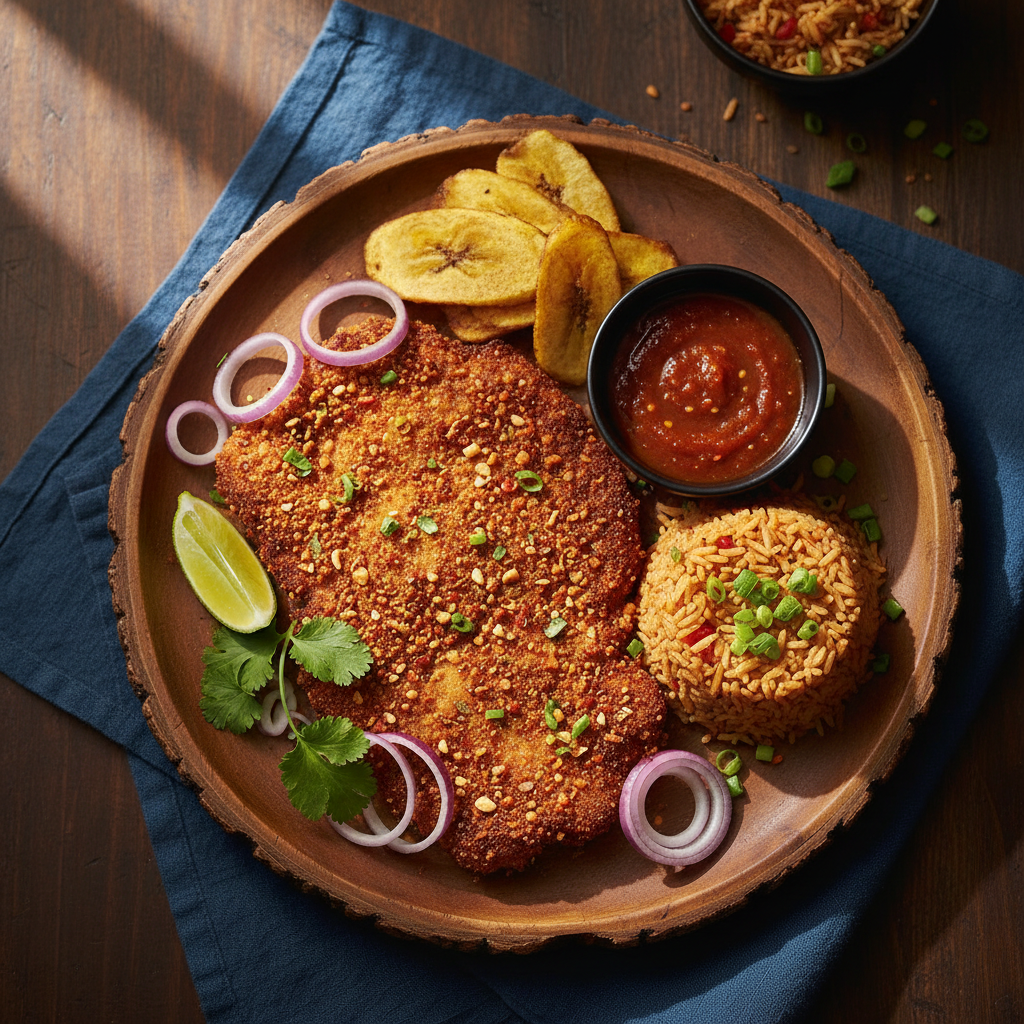 West African Spiced Pork Schnitzel - Suya Schnitzel