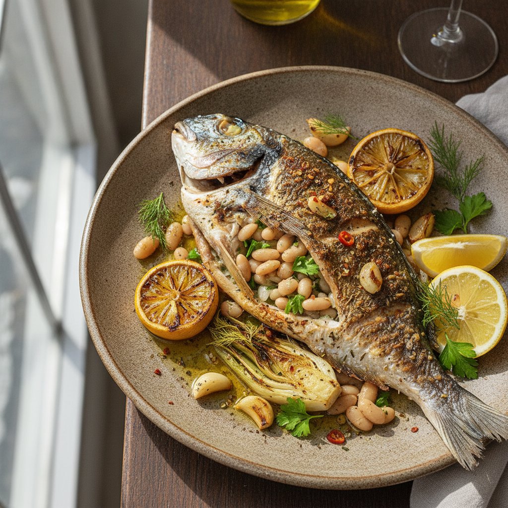Whole Roasted Sea Bream (High-Protein)