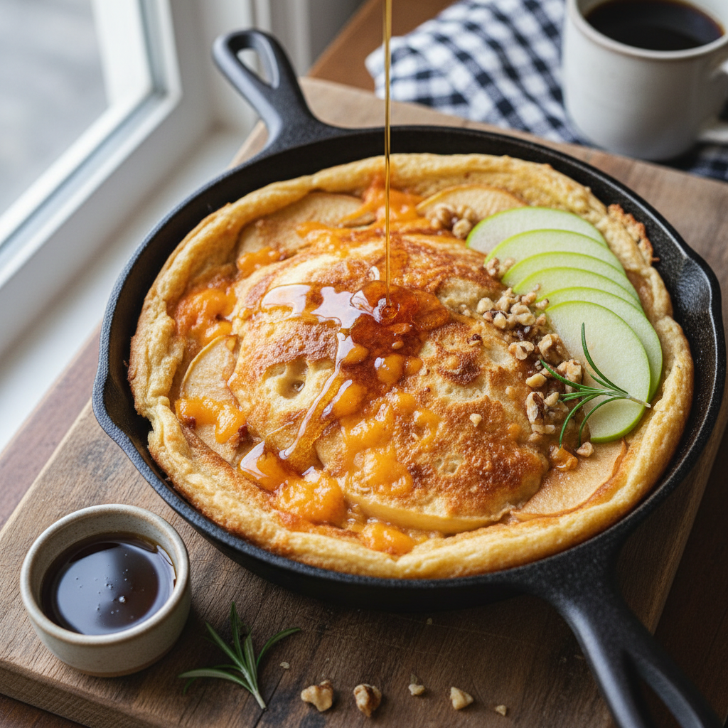 Vermont Cheddar Apple Skillet Pancake Plate