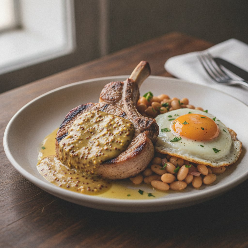 Grilled Pork Chops with Mustard (High-Protein)