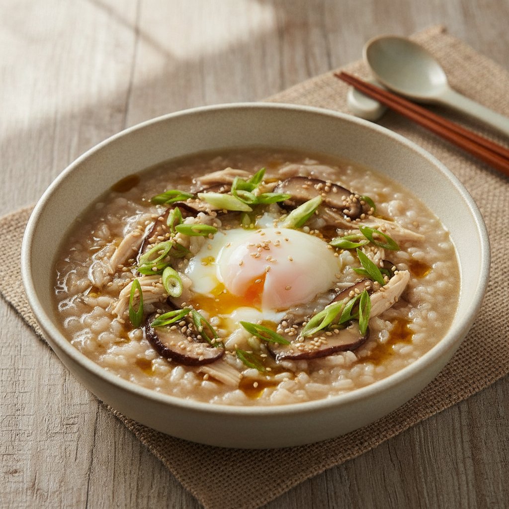 Korean Rice Porridge with Chicken (High-Protein)