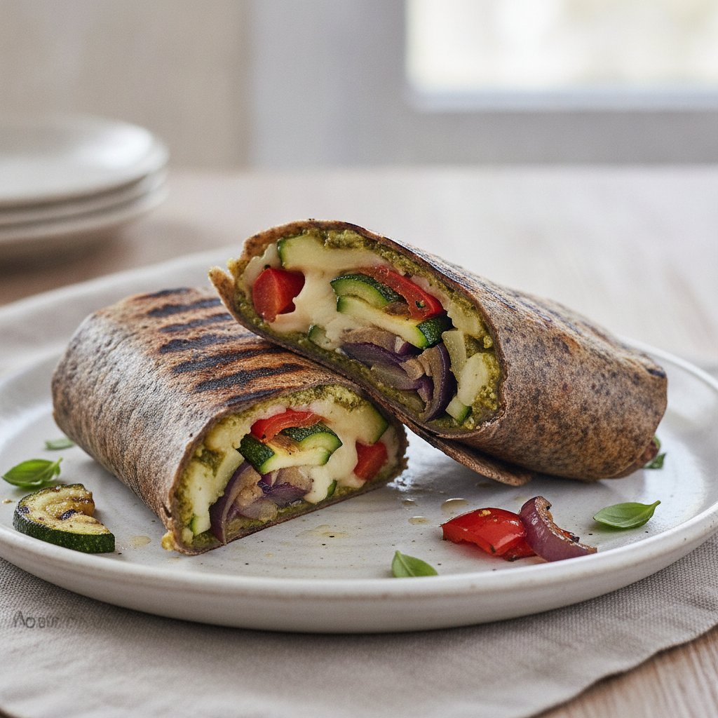 Grilled Vegetable Cheese Wrap (Keto)