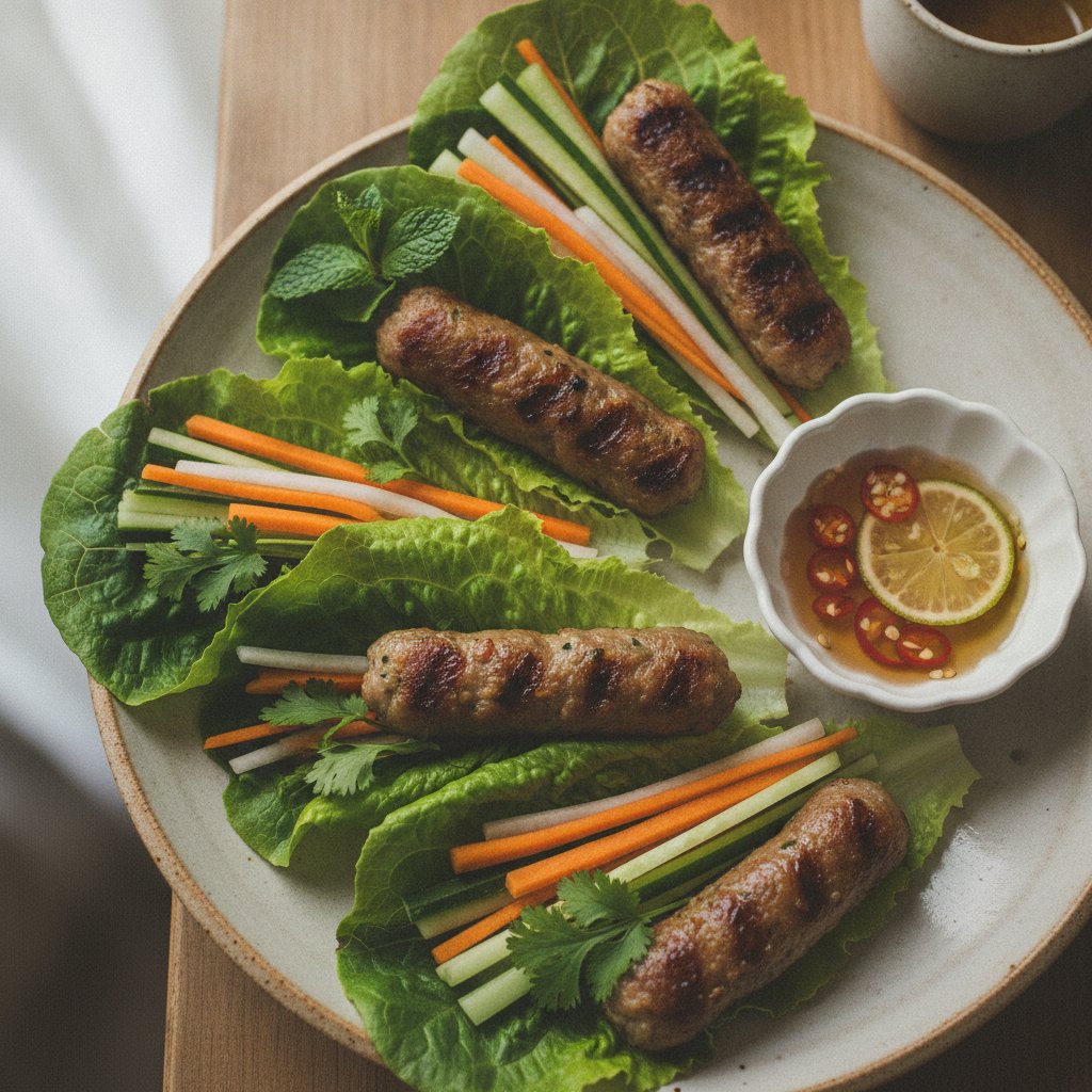 Grilled Pork Sausage Wraps (Low-Calorie)