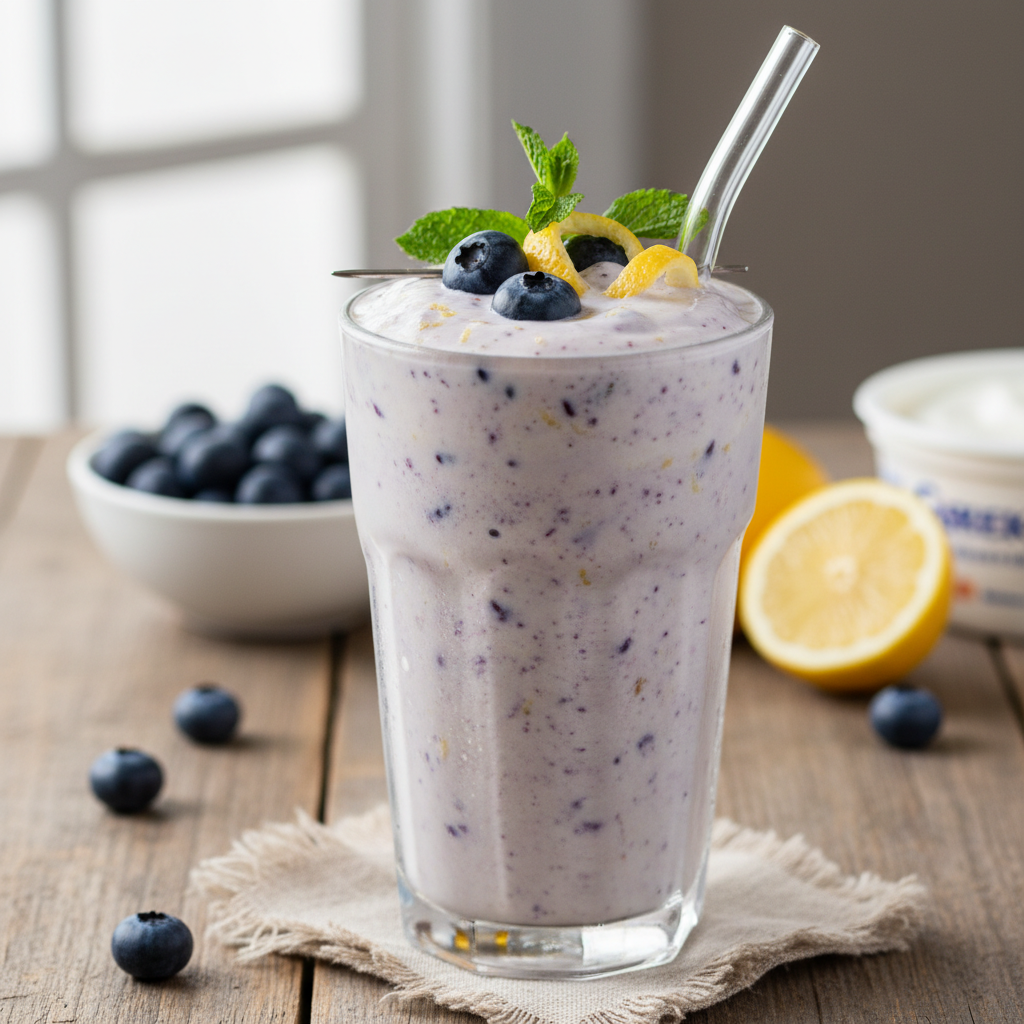 Blueberry Lemon Greek Yogurt Smoothie