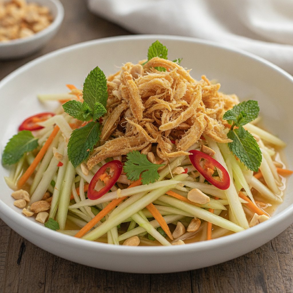 Dried Shredded Fish Salad with Green Papaya