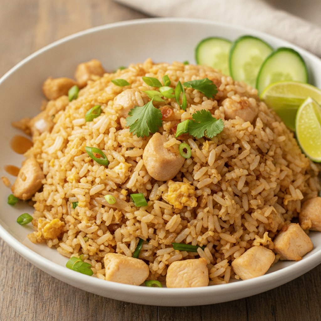 Thai Fried Rice With Chicken (Low-Calorie)
