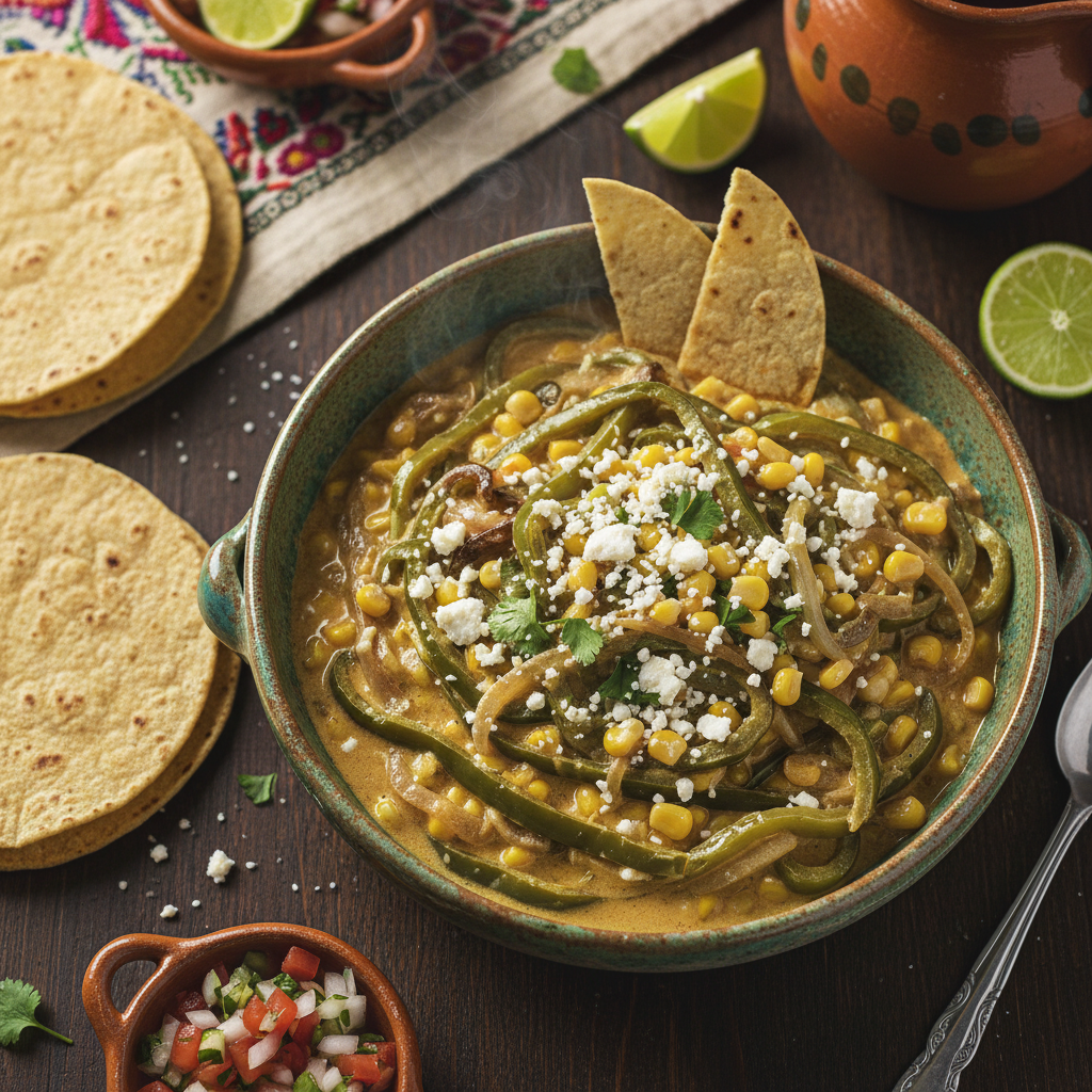 Rajas Poblanas con Crema