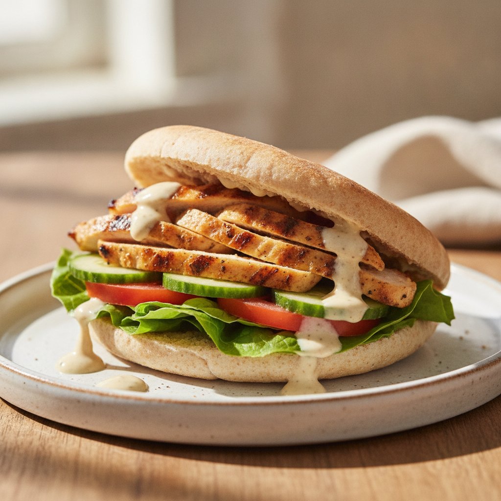 Grilled Meat Sandwich (Low-Calorie)