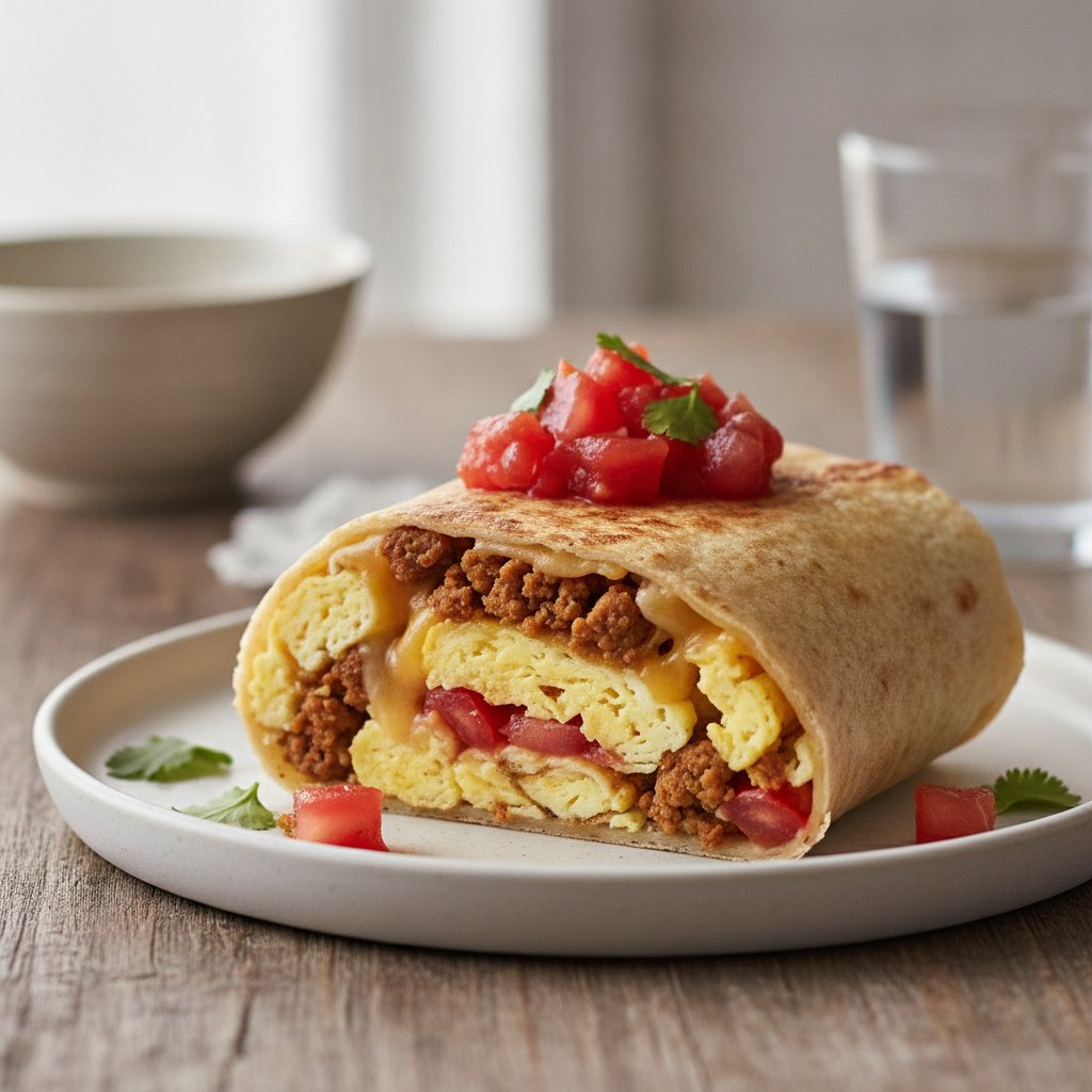 Turkey and Egg Breakfast Burrito