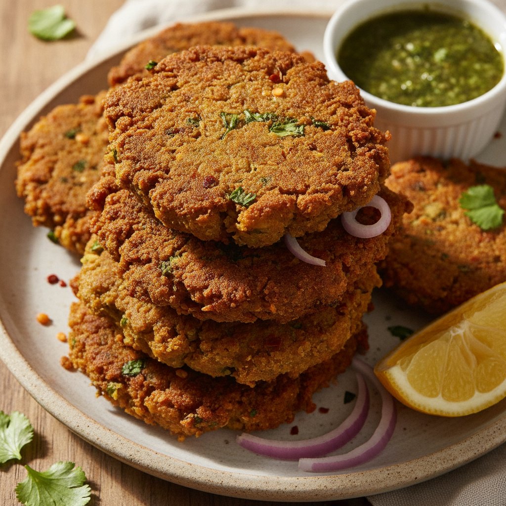 Crispy Fried Lentil Fritters (Low-Calorie)