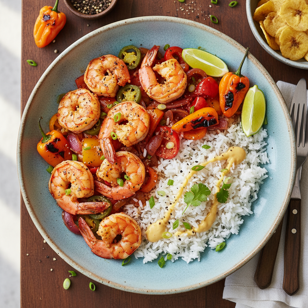 Caribbean Shrimp Pepper Bowl