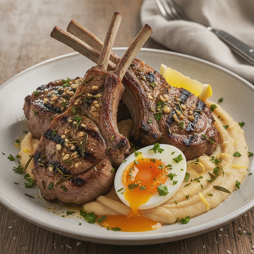 Grilled Lamb Chops with Herbs (High-Protein)