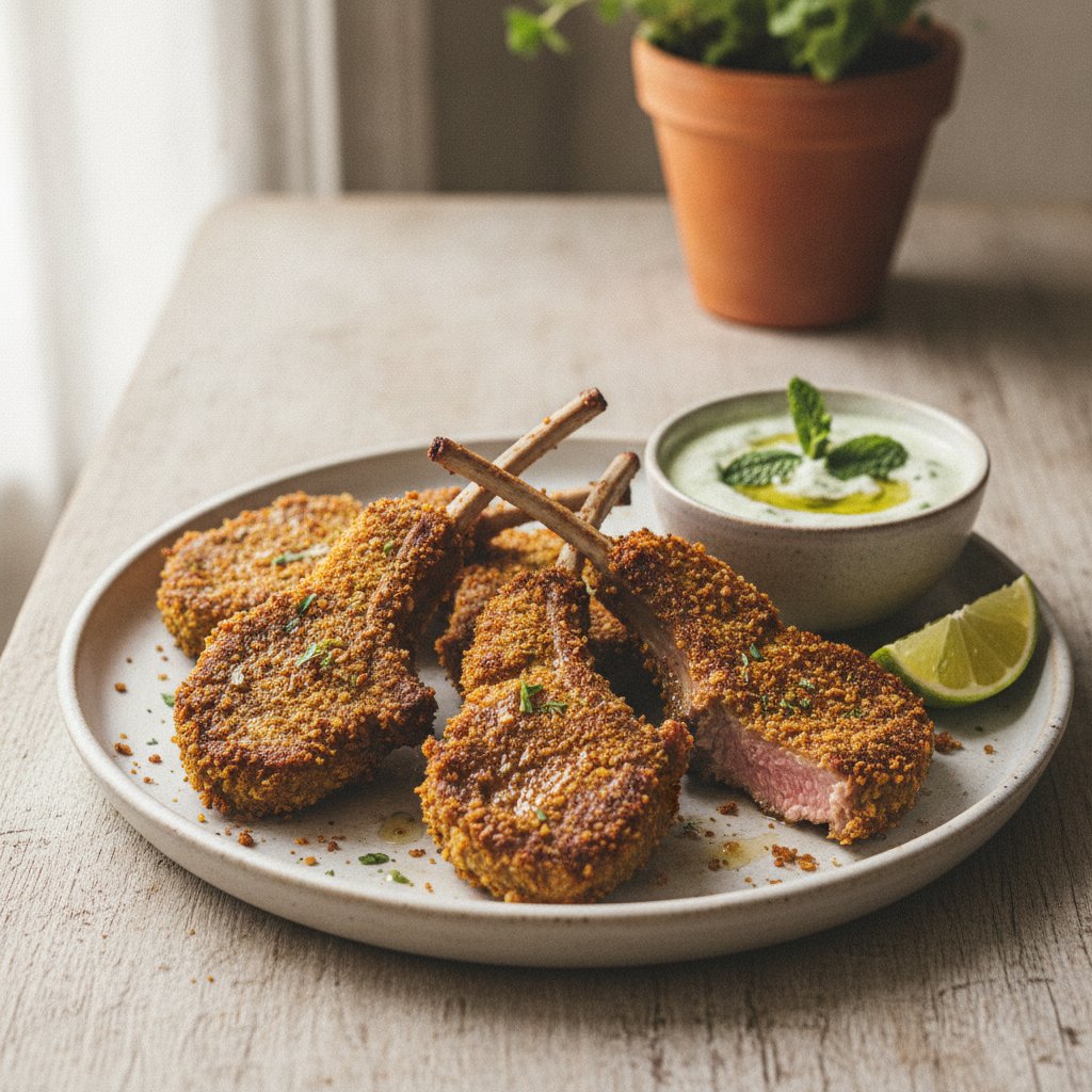 Crispy Fried Lamb Chops (Keto)