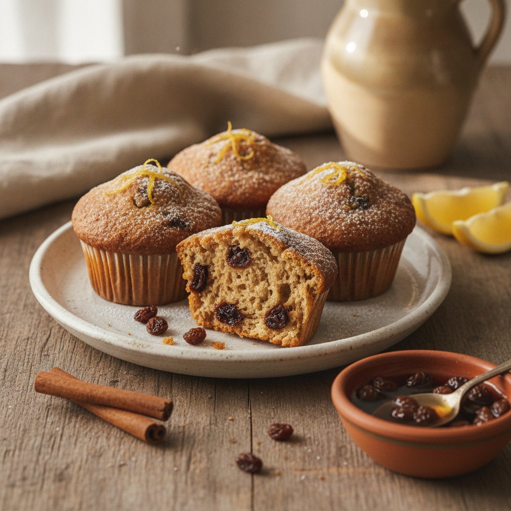 Sweet Wine Raisin Muffins