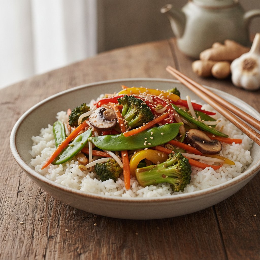 Mixed Vegetable Stir Fry (Low-Calorie)