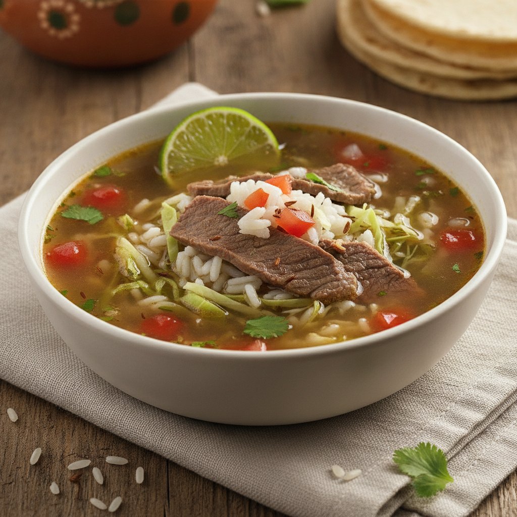 Beef Broth with Rice (Low-Calorie)