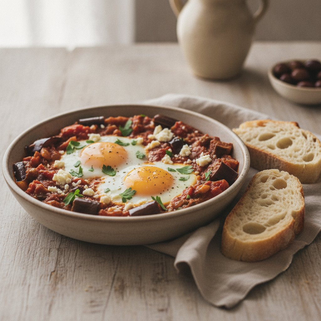 Eggplant and Tomato Egg Bake