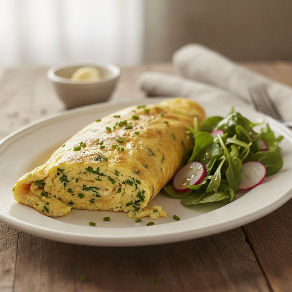 Rolled Herb Omelet