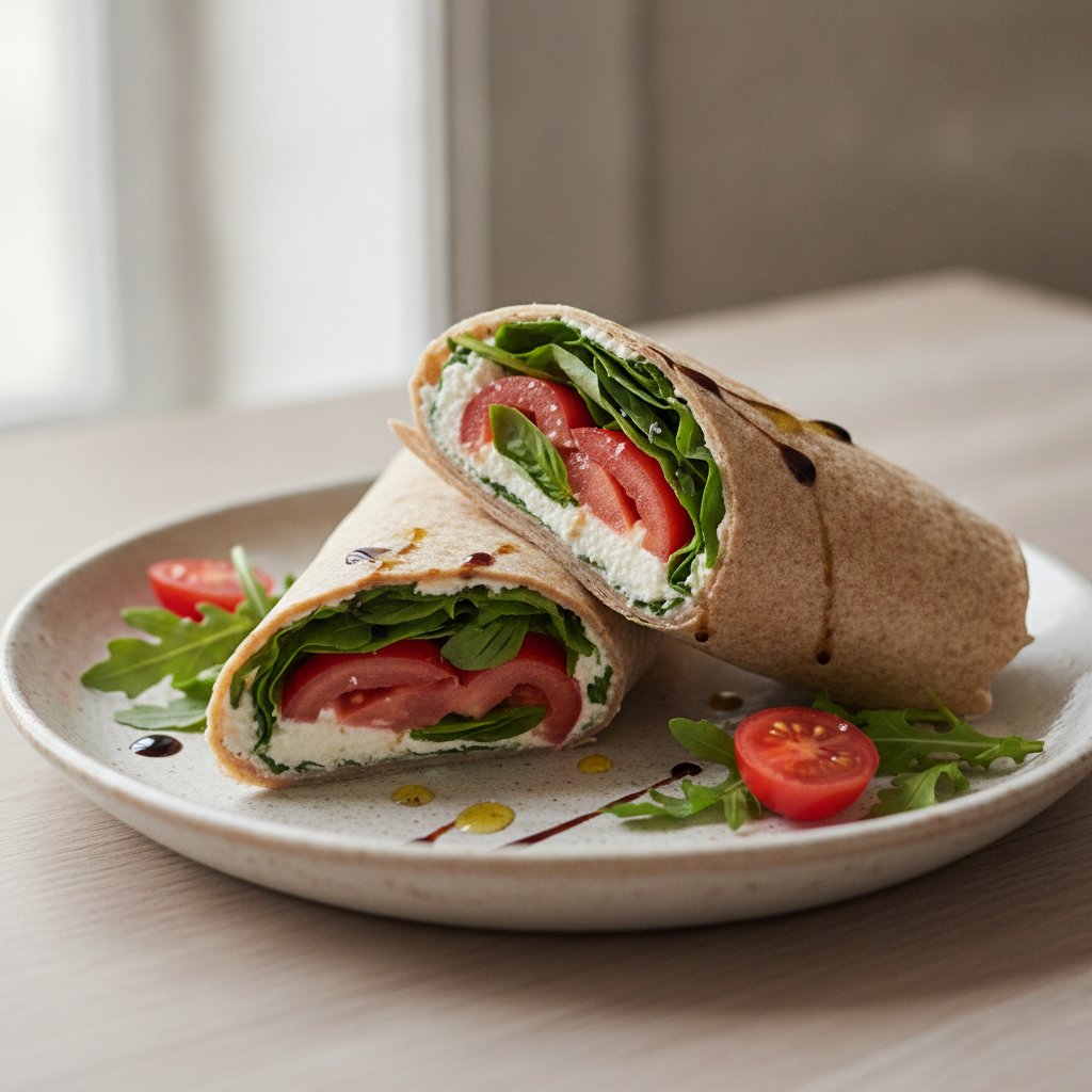 Fresh Cheese and Tomato Wrap (Low-Calorie)