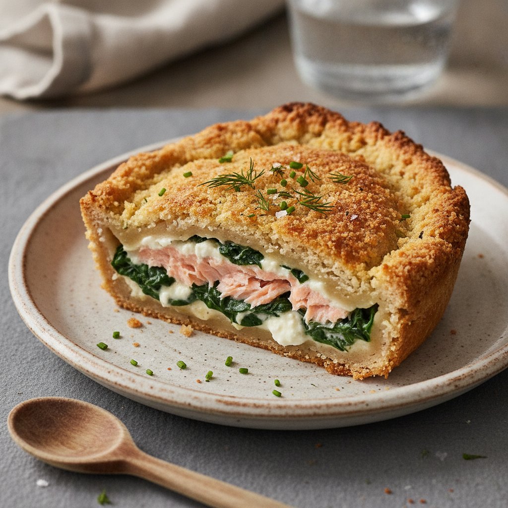 Salmon and Spinach Pie (High-Protein)