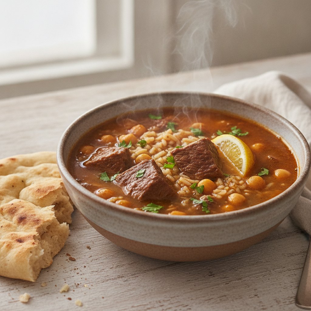 Spiced Beef and Rice Soup