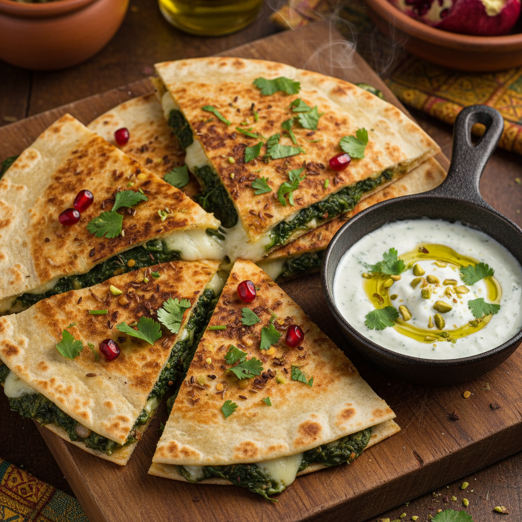 Saag Paneer Quesadilla