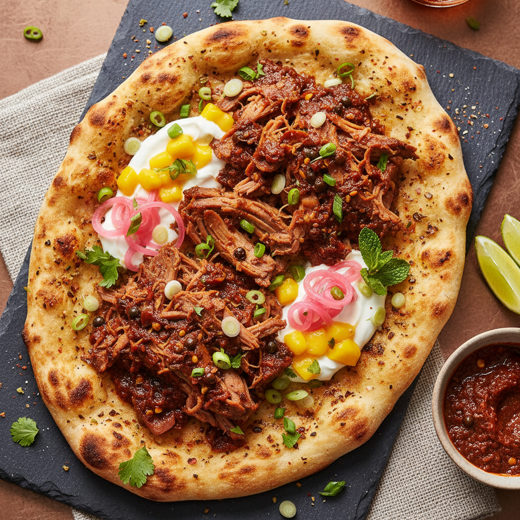 Jerk Spiced Lamb Flatbread
