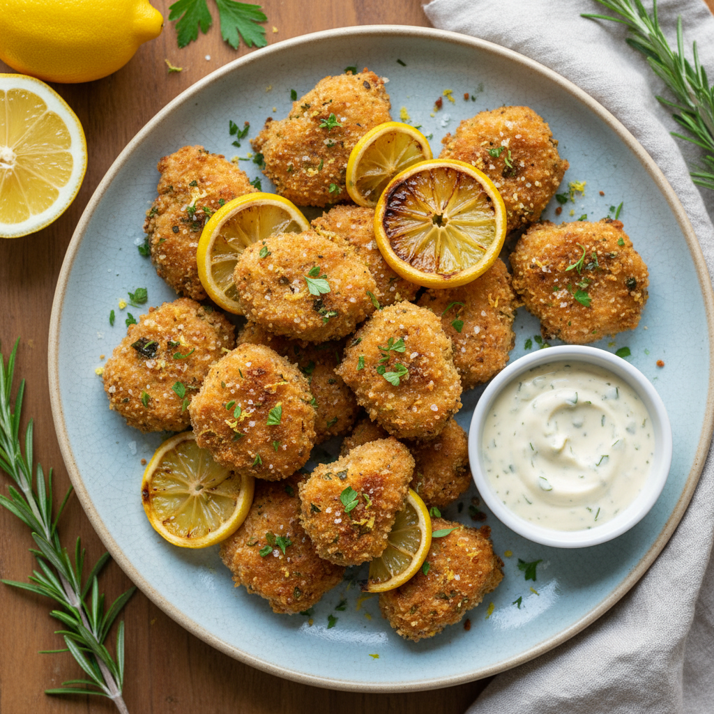 Air Fryer Herb Lemon Chicken Bites