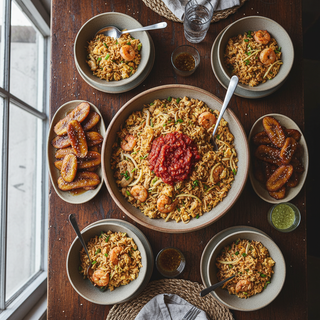 Wok-Fried Rice with Caramelized Plantain