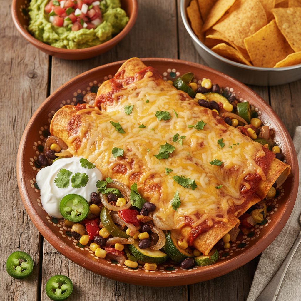 Tex-Mex Veggie Enchiladas