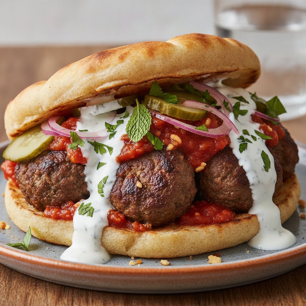 Spiced Meatball Sandwich (Gluten-Free)
