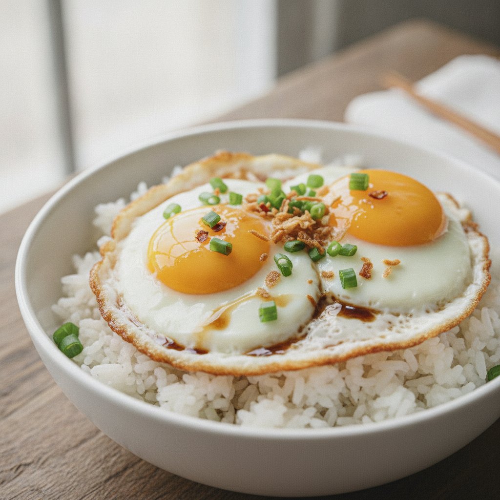 Vietnamese Fried Eggs with Rice