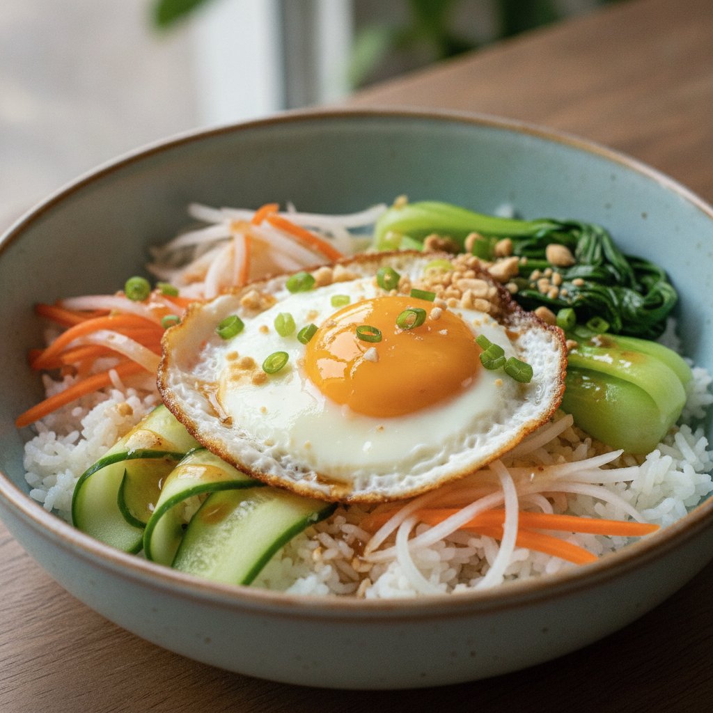 Egg and Vegetable Rice Bowl