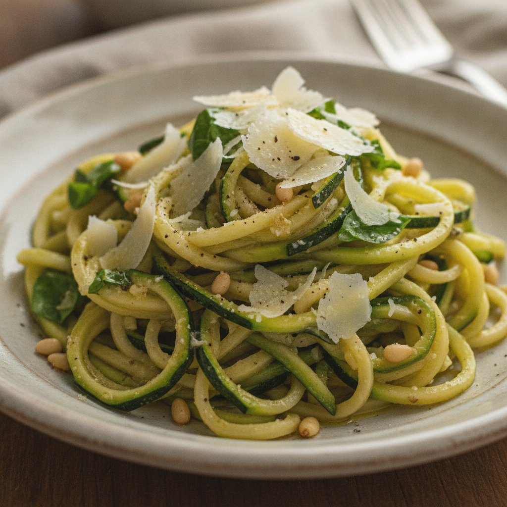 Basil and Garlic Sauce Noodles (Keto)