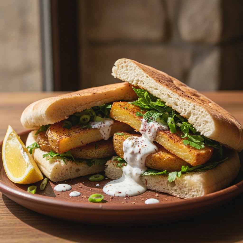 Fried Potato and Herb Sandwich