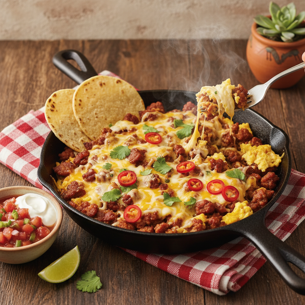 Tex-Mex Chorizo and Egg Skillet