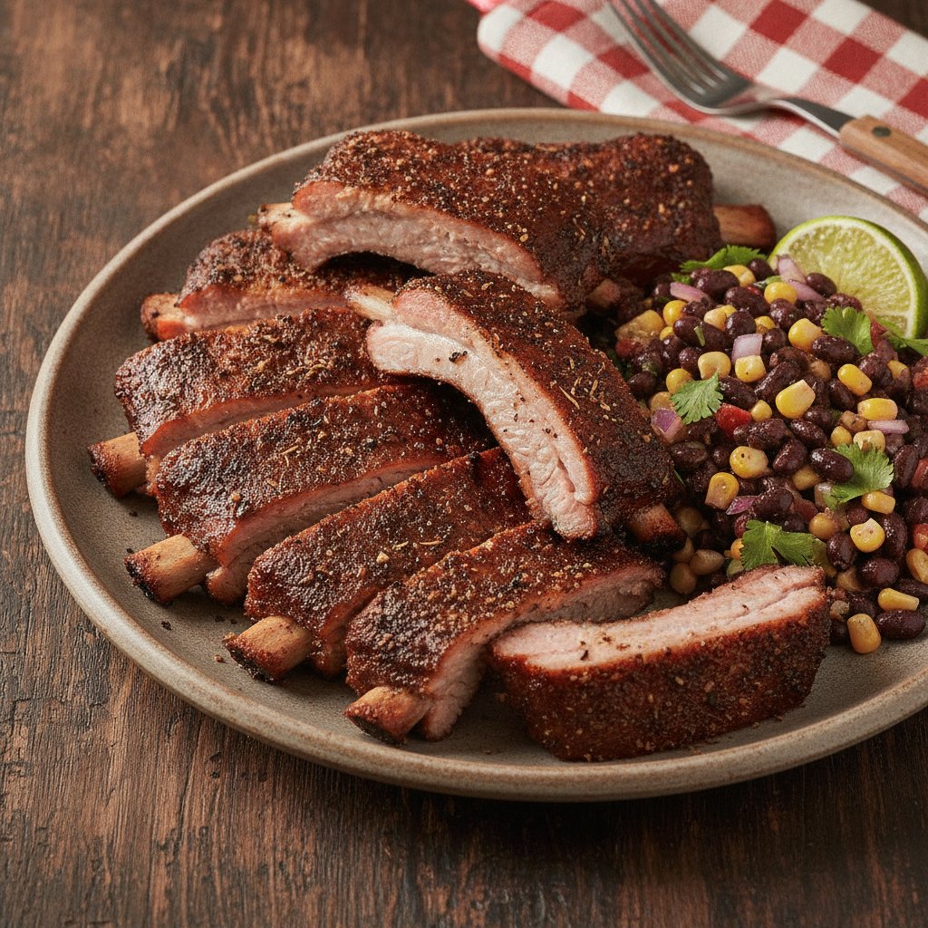 Memphis-Style Pork Ribs — Dry-Rubbed Baby Back Ribs (High-Protein)