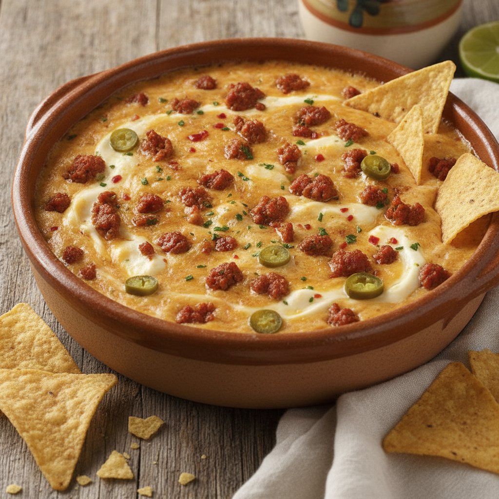 Chorizo and Cheese Dip (No-Chop)
