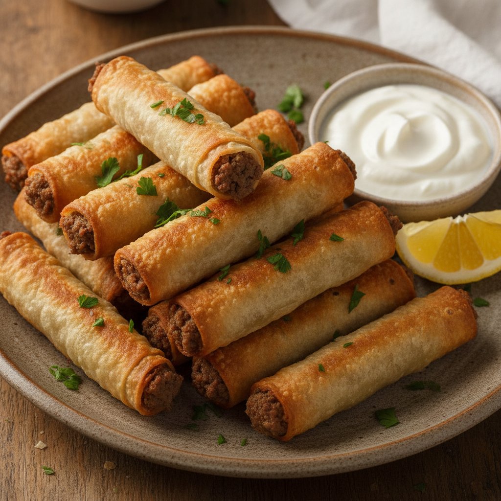Crispy Stuffed Meat Pastries