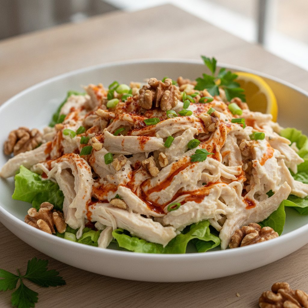 Shredded Chicken Walnut Salad (Gluten-Free)