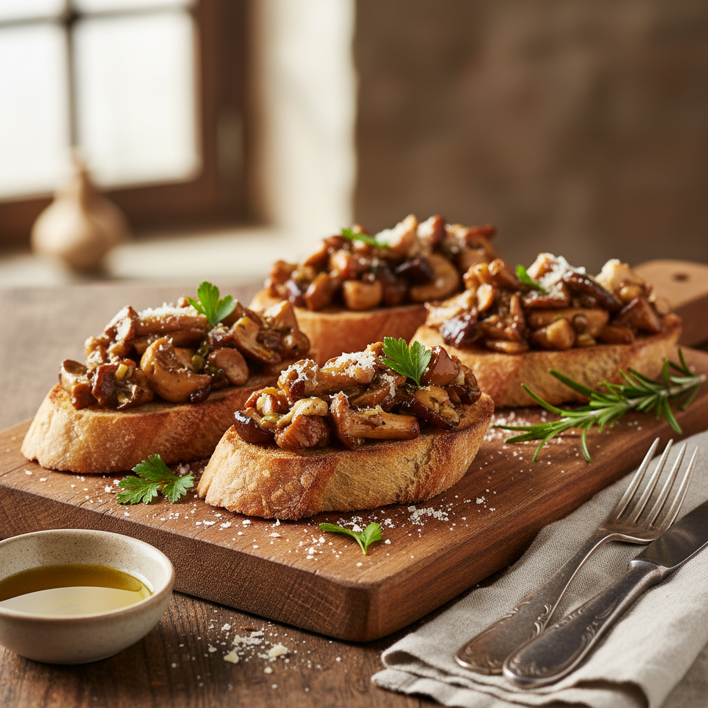 Crostini ai Funghi Porcini Toscani