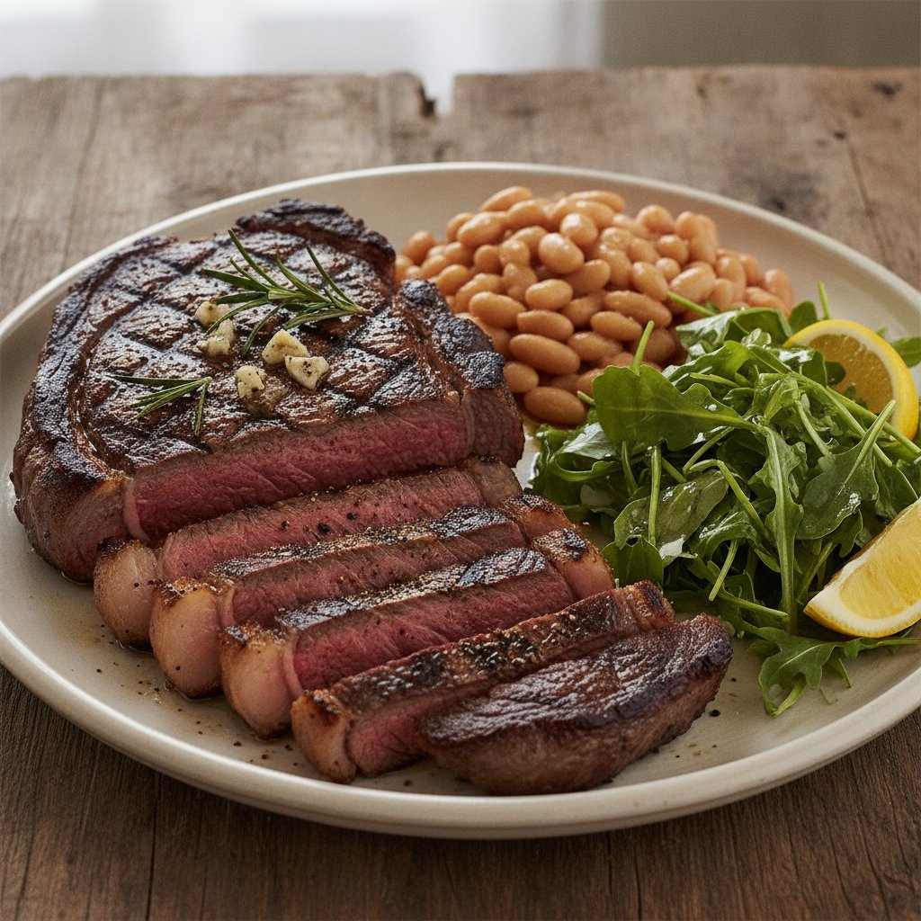 Florentine Style Grilled Beef Steak (Low-Chol)