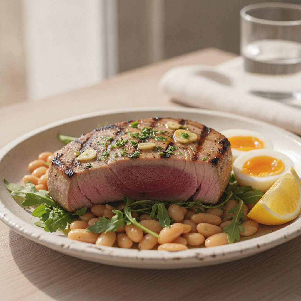 Grilled Tuna Steak with Herbs (High-Protein)