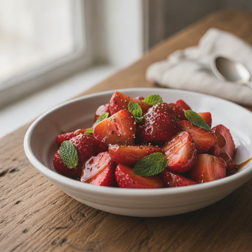Strawberries with Balsamic Glaze