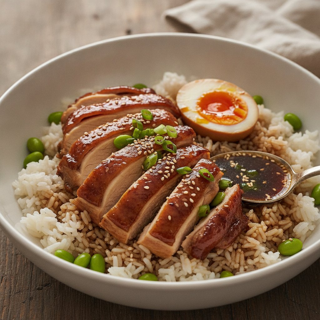 Soy Sauce Chicken Rice (High-Protein)